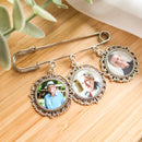 Personalised Lapel Photo Groom Charm - Three Photos