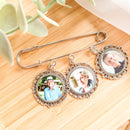 Personalised Lapel Photo Groom Charm - Three Photos