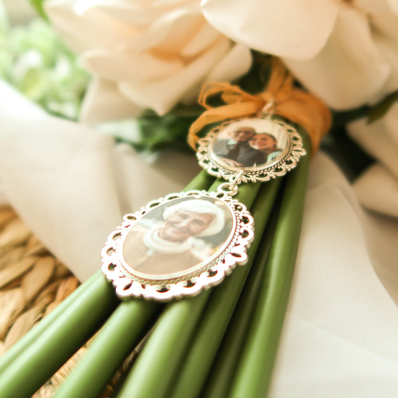 Personalised Wedding Bouquet Charm with Photo | Bridal Accessory Memory Keepsake