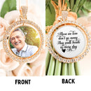 Memorial Photo Charm Bouquet Gold Or Silver - Those We Love Don’t Go Away - Wedding Memorial Charm