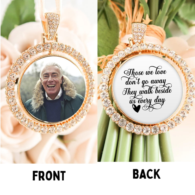 Memorial Photo Charm Bouquet - Those We Love Don't Go Away