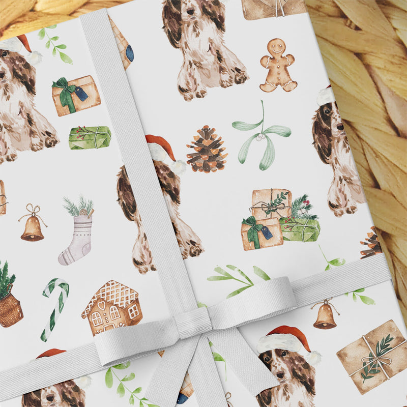 Cocker Spaniel Wrapping Paper - Dogs Wrapping Paper - Gift For Dog Lovers - Christmas Dog Gift Paper - Cocker Spaniel Gifts -
