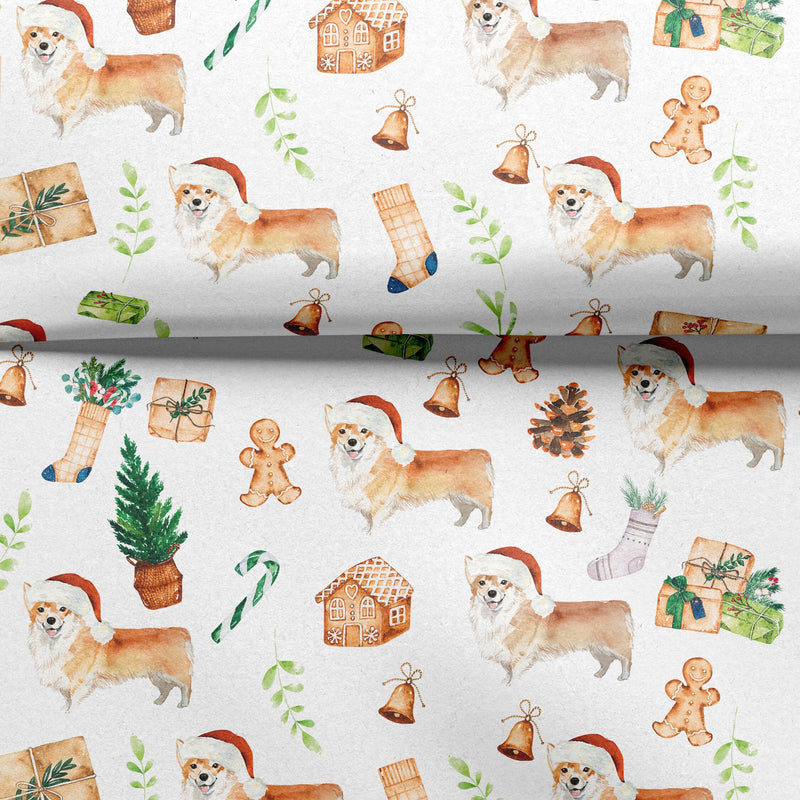 Corgi Wrapping Paper - Dogs Wrapping Paper - Gift For Dog Lovers - Christmas Dog Gift Wrap Paper - Corgi Gift Wrap