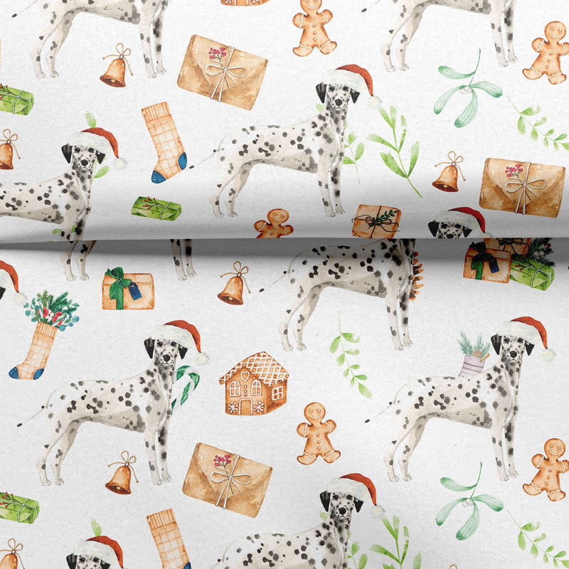 Dalmation Christmas Wrapping Paper - Dogs Wrapping Paper - Gift For Dog Lovers - Christmas Dog Gift Wrap Paper - Dalmation