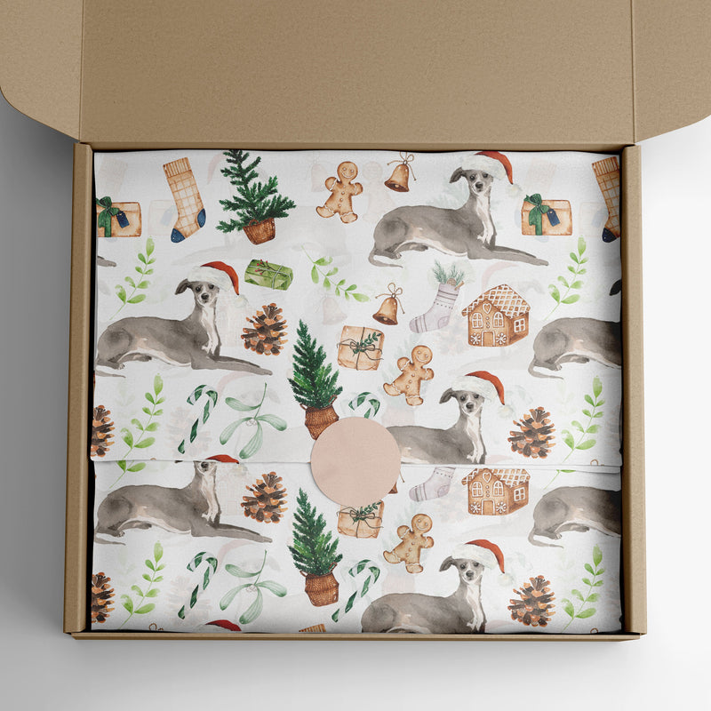 Greyhound Wrapping Paper - Dogs Wrapping Paper - Gift For Dog Lovers - Christmas Dog Gift Wrap Paper - Italian Greyhound Puppy Gifts -