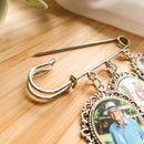 Personalised Lapel Photo Groom Charm - Three Photos