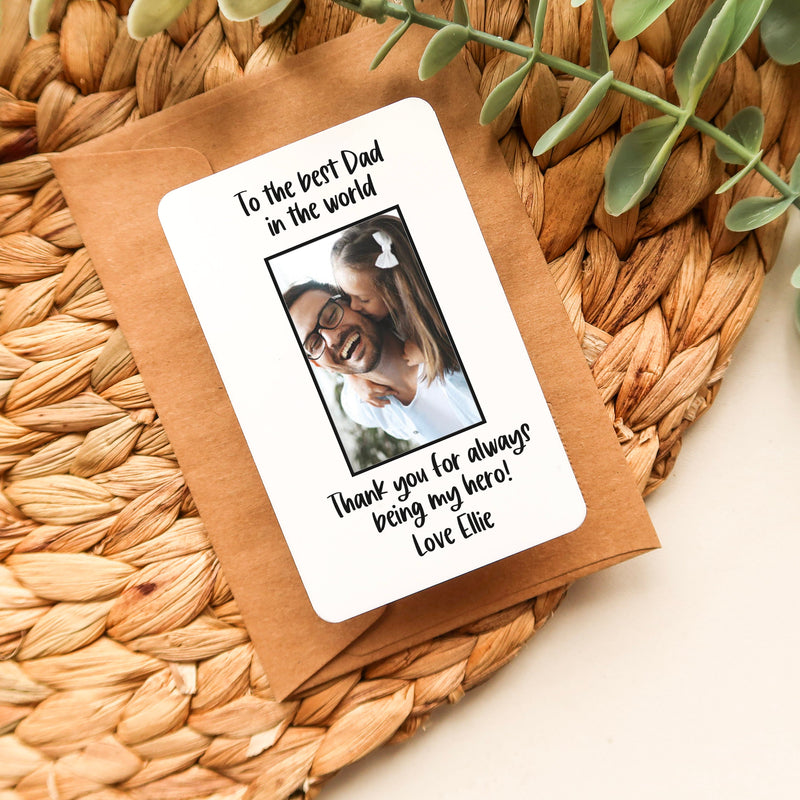 Personalised Dad Wallet Keepsake Card