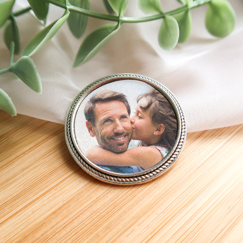 Father Of The Bride Wedding Day Gift - Always Your Little Girl Photo Gift For Dad - Father Of The Bride Pin