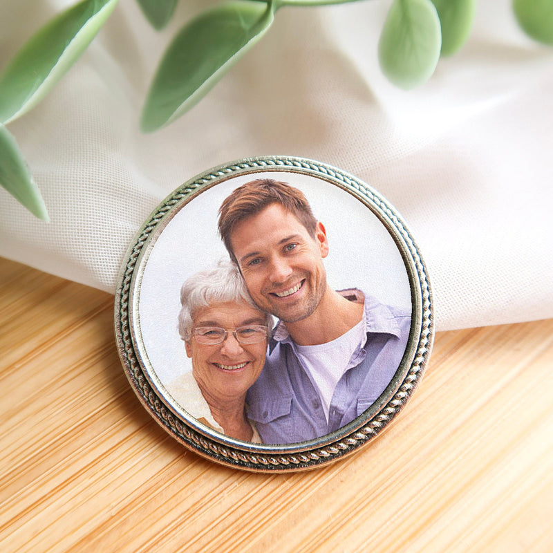 Memorial Photo Pin Charm For Groom