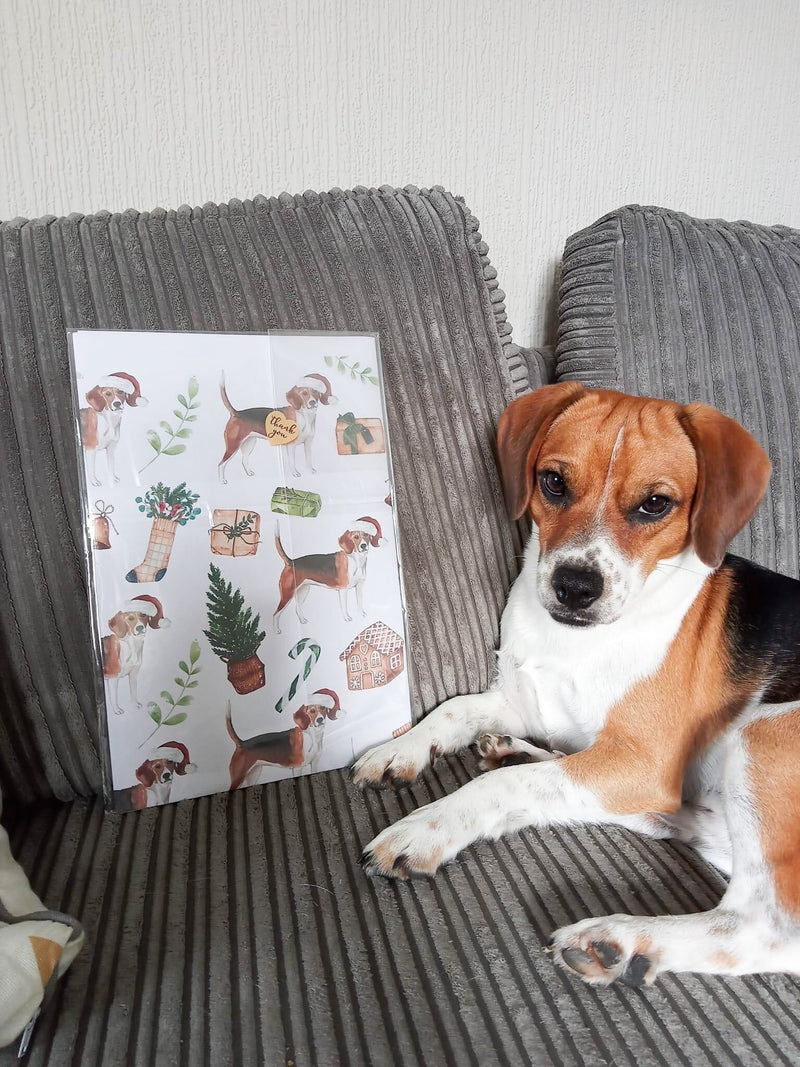 Dog Wrapping Paper - Beagle Wrapping Paper - Dogs Wrapping Paper - Gift For Dog Lovers - Christmas Dog Gift Paper - Beagle Gifts -