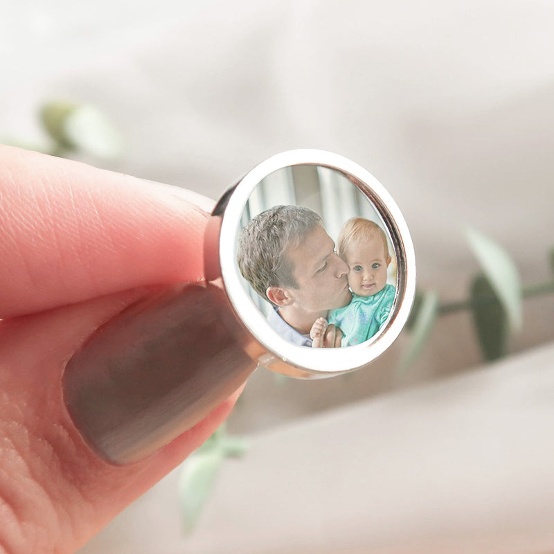 Father of the Bride Cufflinks - Wedding Cufflinks For Dad - Father Of The Bride Gift From Bride On Wedding Day - Photo Cufflinks