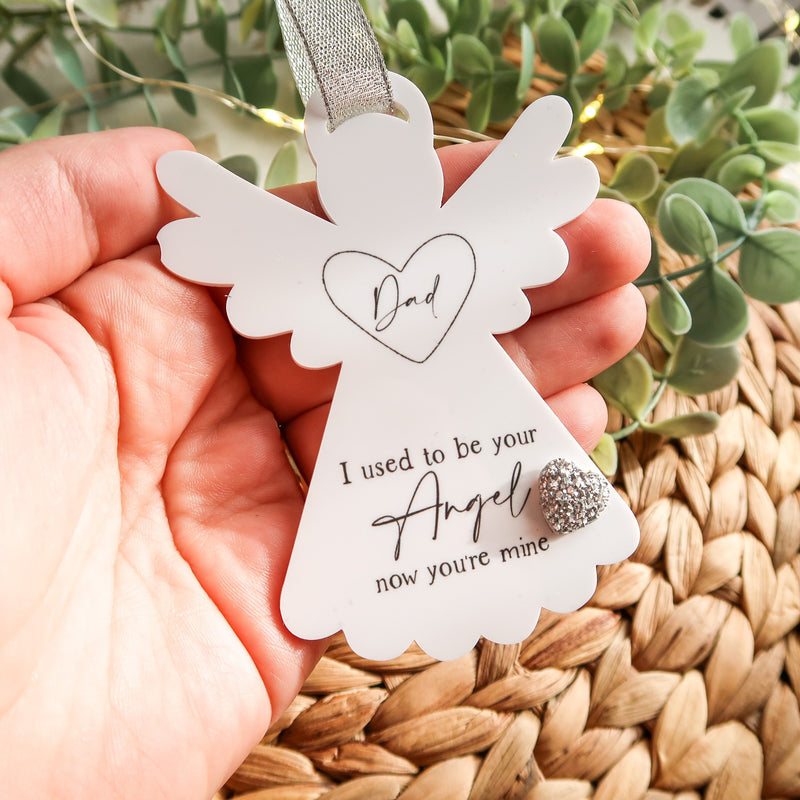 Remembrance Ornament - I Used To Be Your Angel - Angel Christmas Ornament - Dad Memorial Gift - Dad Gift