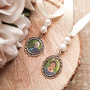 Personalised Wedding Bouquet Charm with Photo - Memorial Charm for Brides - Custom Wedding Keepsake