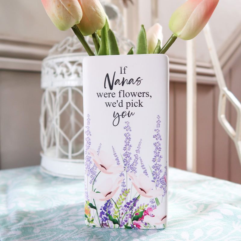 Personalised Vase For Mother's Day gift - Customised Flower Vase - Gift For Grandma - Unique Gift For Mum
