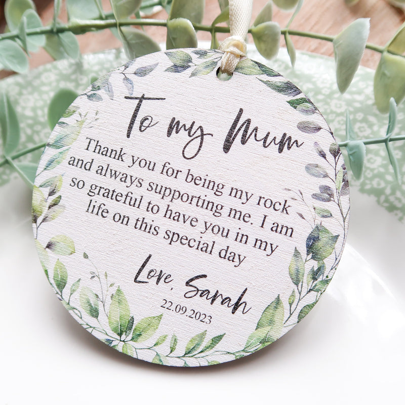 Mother of the Bride Wooden Ornament Gift, Personalised Wedding Gift For Mum , Mother Of Bride Gift, Gift From Daughter , Mother And Daughter