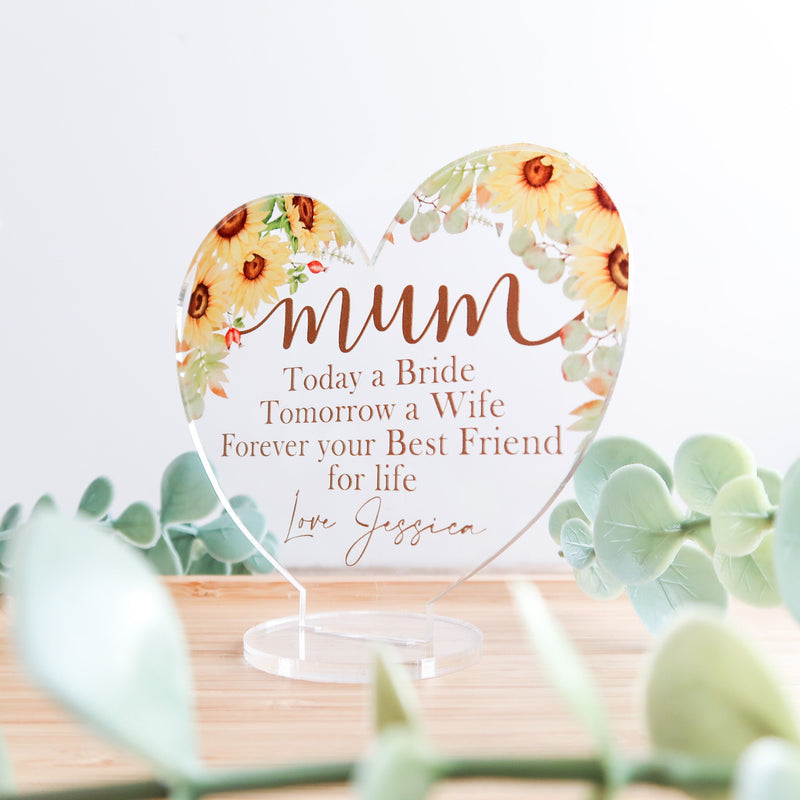 Personalised Mother of the Bride Gift - Father of the Bride Gift - Wedding Day Gifts - Special Quote - Mum of Bride Gift - Gifts from Bride