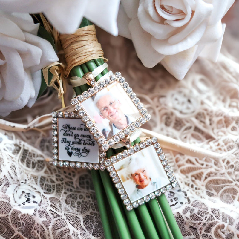 Bouquet Memory Charm - One Photo Or Two Photos Or Three Photos