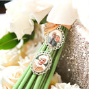 Bridal Bouquet Photo Memory Charm Oval Frame