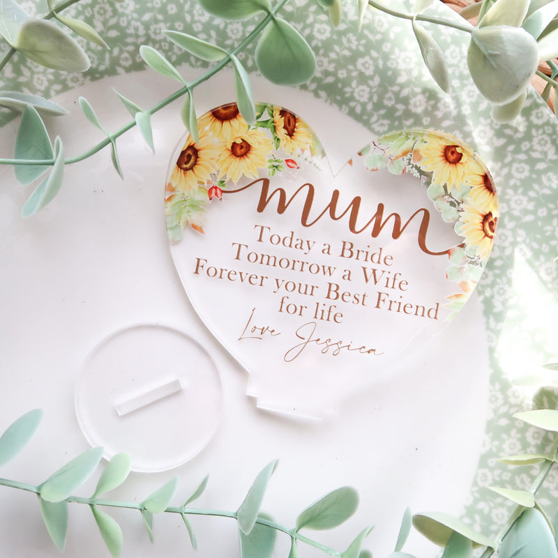 Personalised Mother of the Bride Gift - Father of the Bride Gift - Wedding Day Gifts - Special Quote - Mum of Bride Gift - Gifts from Bride