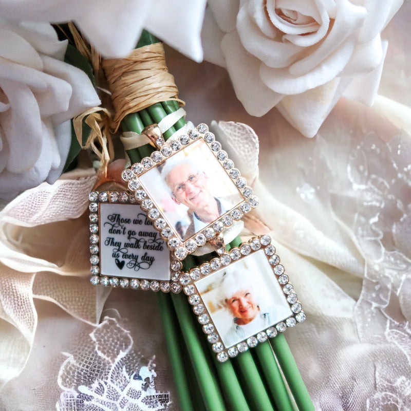 Bouquet Memory Charm - One Photo Or Two Photos Or Three Photos