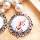 Memory Remembrance Bouquet Charm, Locket, Brooch Personalised With Any Photo - Oval Shape Keepsake With Tibbon - Wedding Flower Bride Ideas