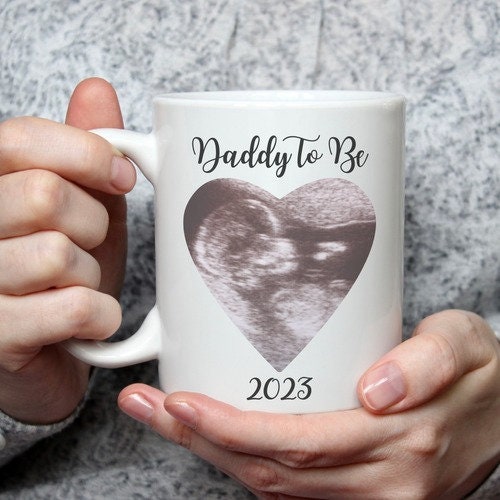 First Father's Day Gift From Bump - Baby Scan Photo On Mug - Grandparents Gift For Dad
