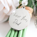 Handwriting Wedding Bouquet Charm - Handwriting Charm - Engraved Handwritten Bridal Memory Charm