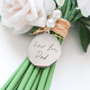 Handwriting Wedding Bouquet Charm - Handwriting Charm - Engraved Handwritten Bridal Memory Charm