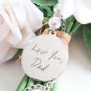 Handwriting Wedding Bouquet Charm - Handwriting Charm - Engraved Handwritten Bridal Memory Charm
