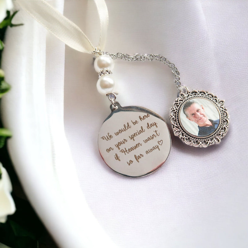Photo Charm For Bridal Bouquet - Memorial Photo Bouquet Memory Charm - Memory Charm For Bridal Bouquet - Picture Charm For Flowers