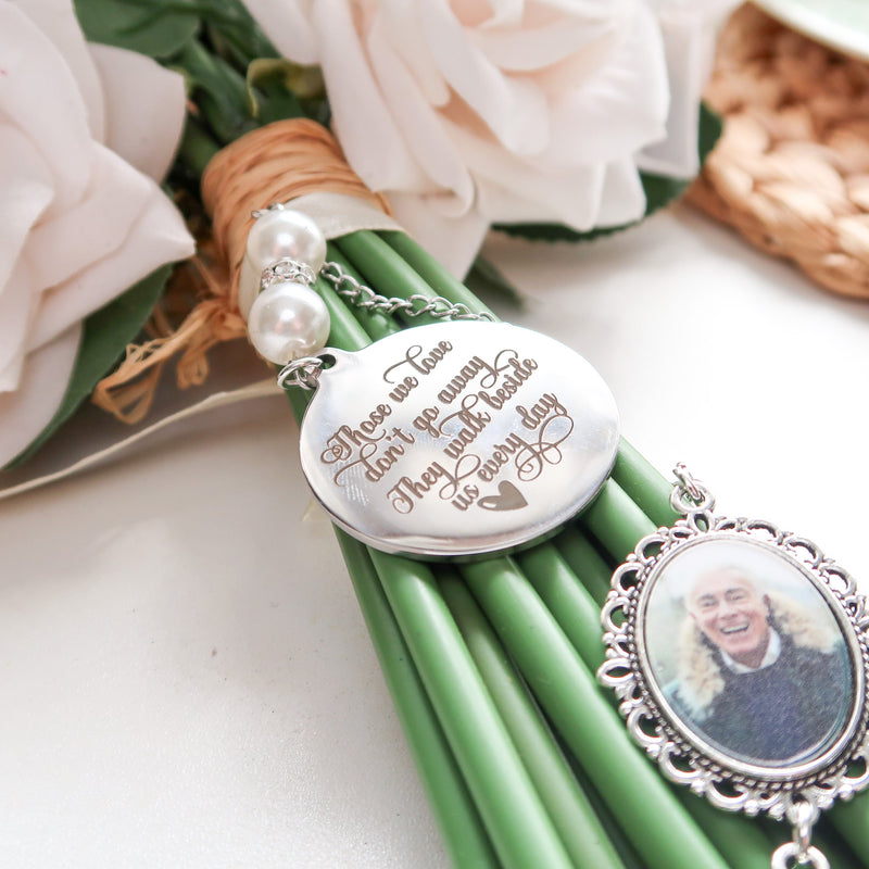 Wedding Bouquet Charm Personalised Photo Bouquet Charms for Wedding Memory Bridal Photo Charm - Those We Love Don’t Go Away