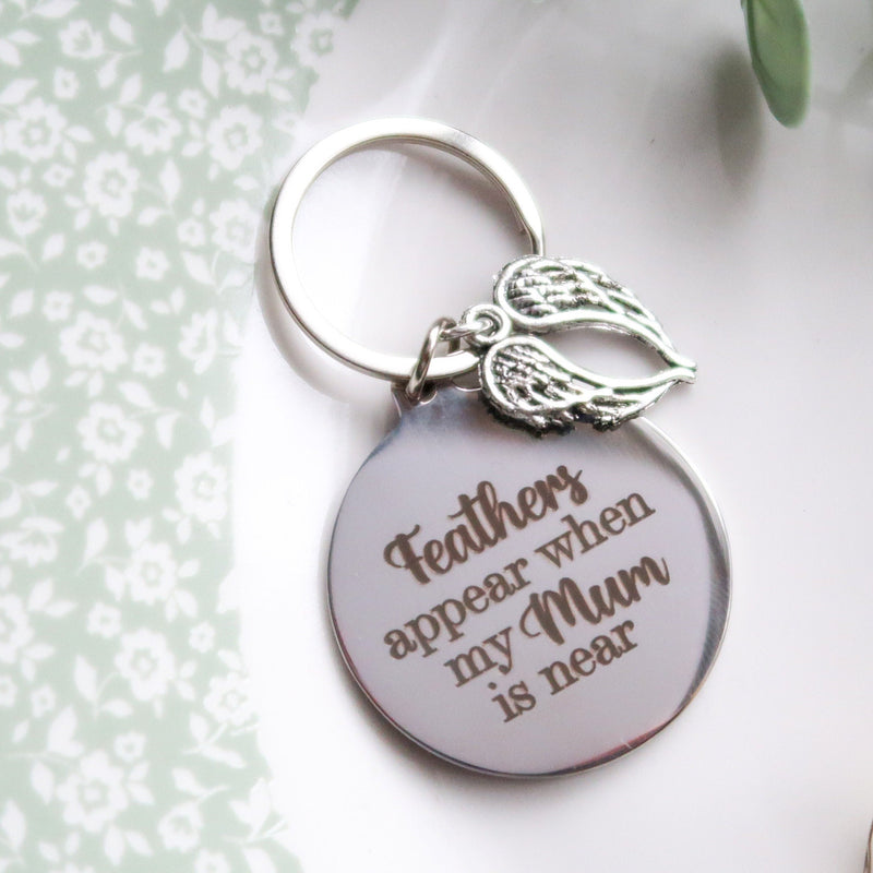 Personalised Mum Memorial Keychain - Sympathy Gift For Loss Of Mum
