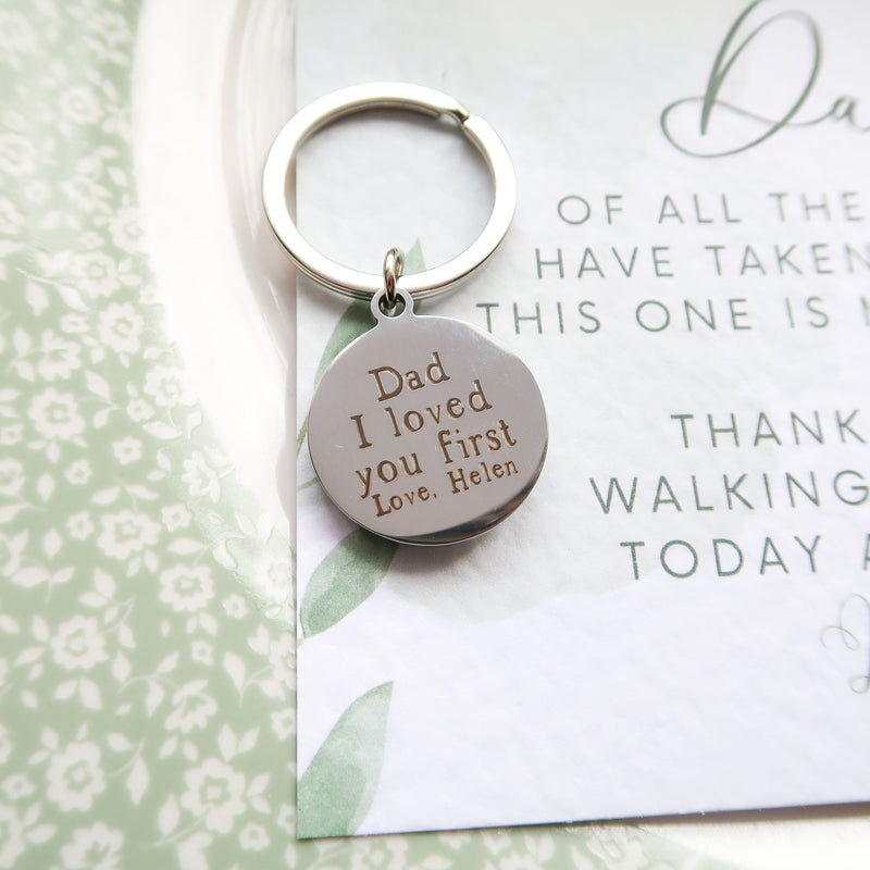 Father Of The Bride Gift - Personalised Gift For Dad - Wedding Gift For Dad - Personalised Keyring For Father Of The Bride - Groomsmen Gift