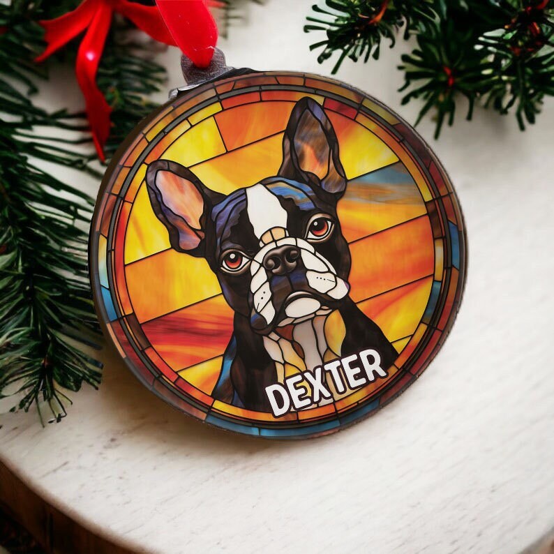 Boston Terrier Gifts - Christmas Ornament - Dog Owner Gift - Christmas Dog Decoration
