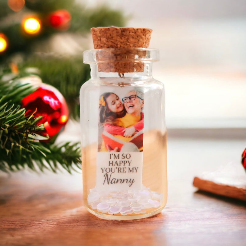 First Christmas As Grandparents Keepsake - Photo In A Bottle - 1st Christmas Ornament