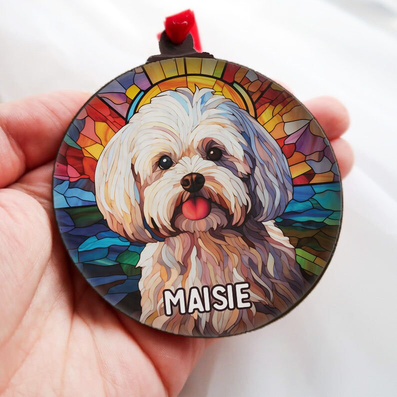 Maltese Gifts - Christmas Ornament - Dog Owner Gift - Christmas Dog Decoration
