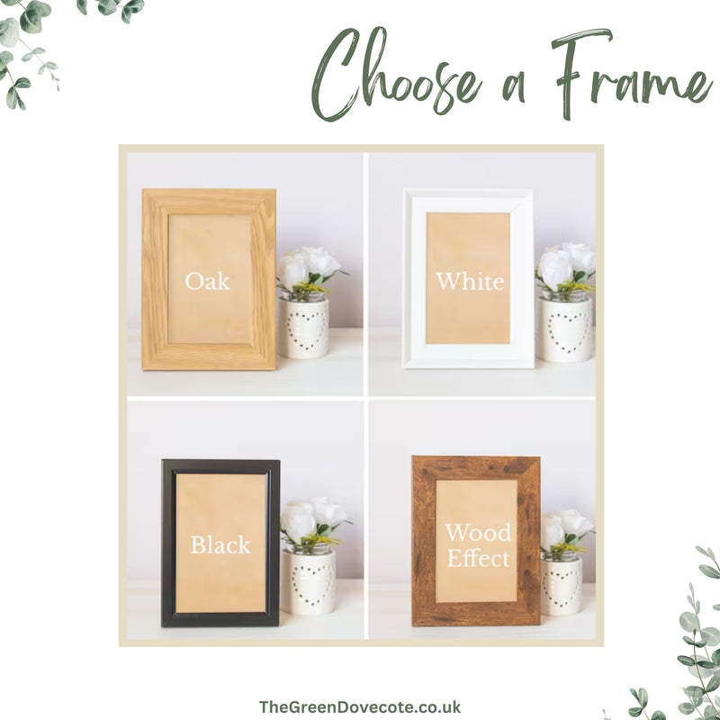four different frames with the words choose a frame