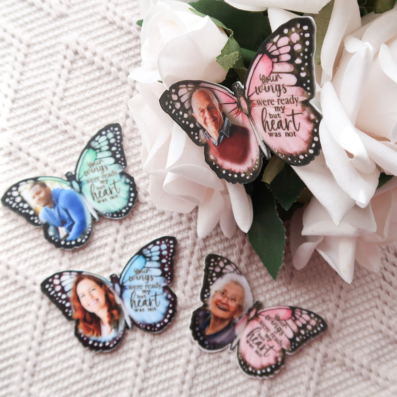Personalised Photo Butterfly - Memorial Keepsake - Funeral Gift