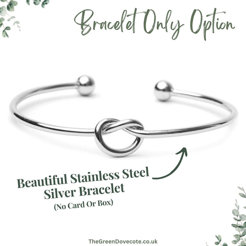 Silver Knot Bangle Bridesmaid Proposal Idea - Bride Gift -Gifts for Women