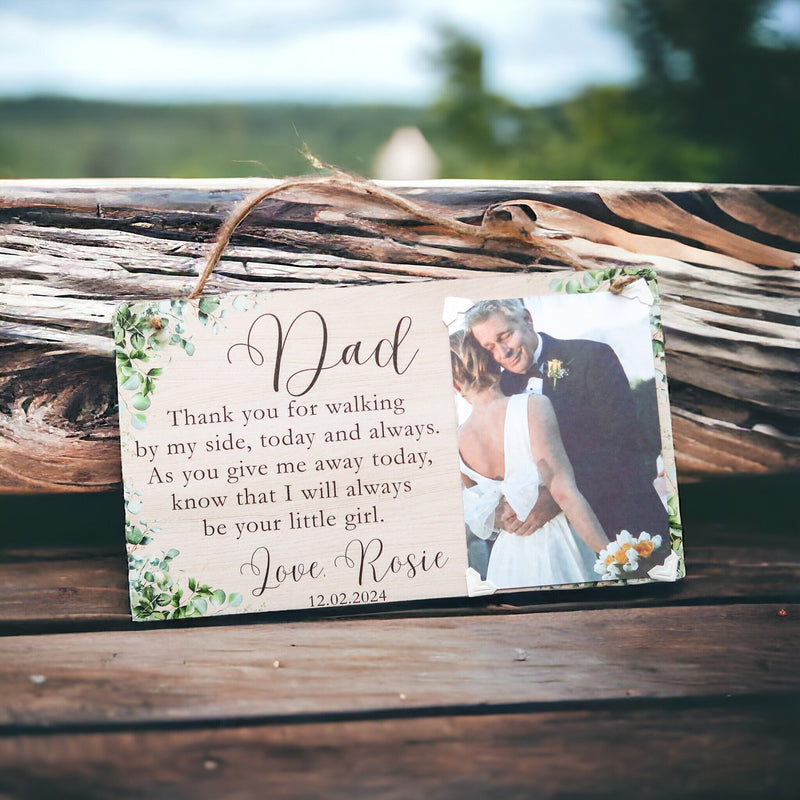 Father Of The Bride Photo Frame Sign