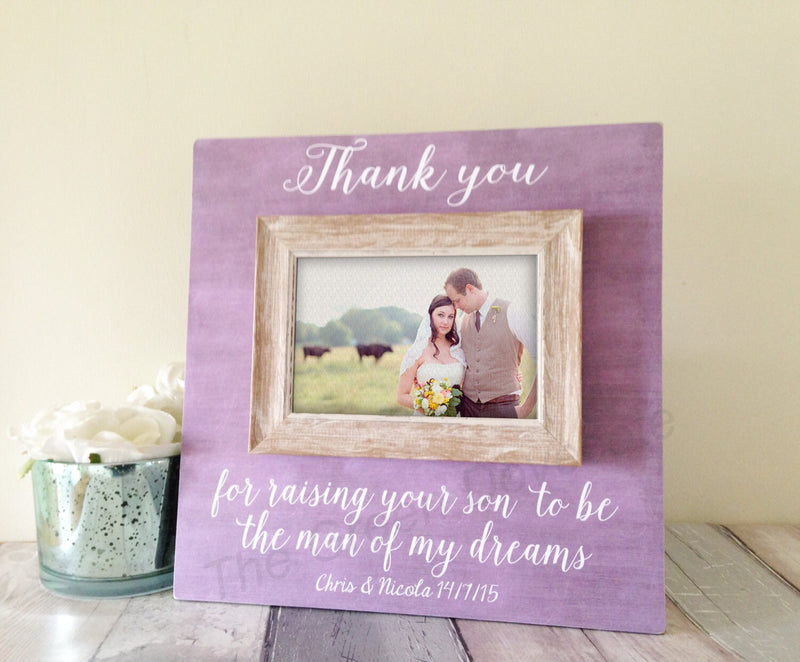 Parents Of Groom Gift Frame - Custom Wedding Frame For Grooms Parents - Mother Of groom Wedding Gift - Gift Ideas For Grooms Parents
