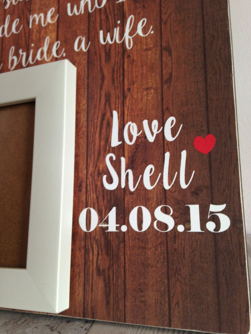 Mom And Dad Wedding Gift From Bride - Personalized Wedding Frame - Wedding Gift For Mom And Dad - Pallet Frame