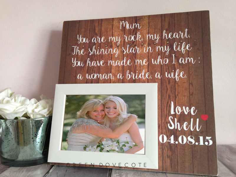 Mom And Dad Wedding Gift From Bride - Personalized Wedding Frame - Wedding Gift For Mom And Dad - Pallet Frame