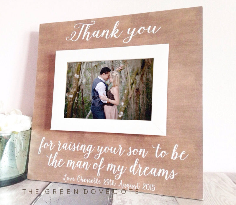 Man Of My Dreams - Mother Of Groom Wedding Gift - Parents Of Groom Frame - To My Parents Wedding Present - Mother-In-Law Gift